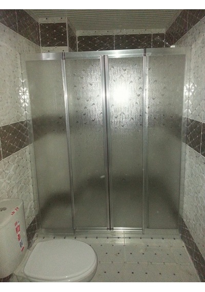 Teknesiz Duşakabin Mika Plastik Camlı Nd415 Gümüş