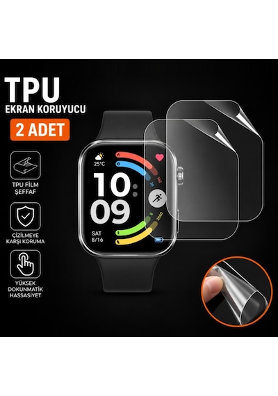 Xiaomi Redmi Watch 6 Active İle Uyumlu Ekran Koruyucu Tpu, Tam Kaplayan Akıllı Saat Koruması 2 Adet, Çizilmeye Dayanıklı Şeffaf Koruma