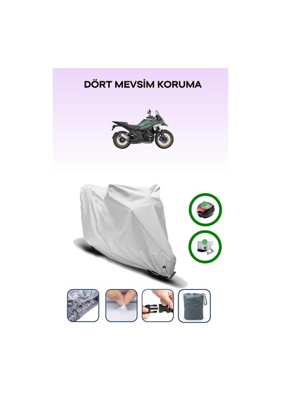 Bmw R 1300 Gs İçin Arka Çanta Ve Kilit Uyumlu Gri Motosiklet Branda, Güvenli