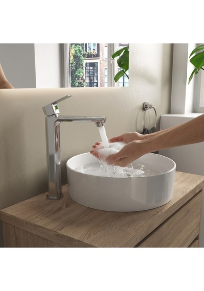 Adell Bloc Uzun Lavabo Bataryası -parlak Krom Krom