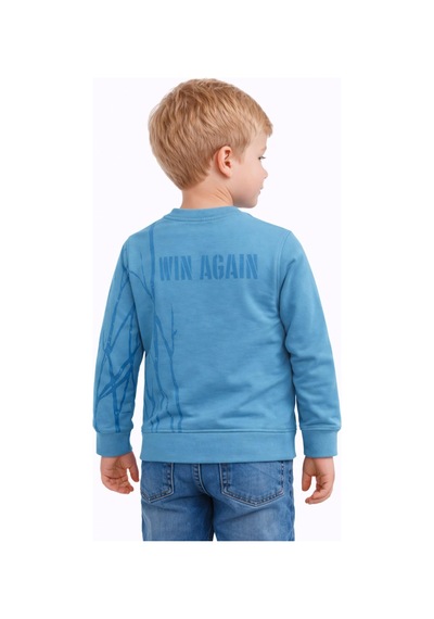 Baglan Erkek Çocuk Önü Arkası Baskılı Sweatshirt Bgl-st05241 Yeşil