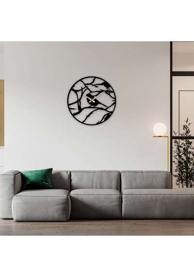 Kuş Metal Duvar Saati 5019