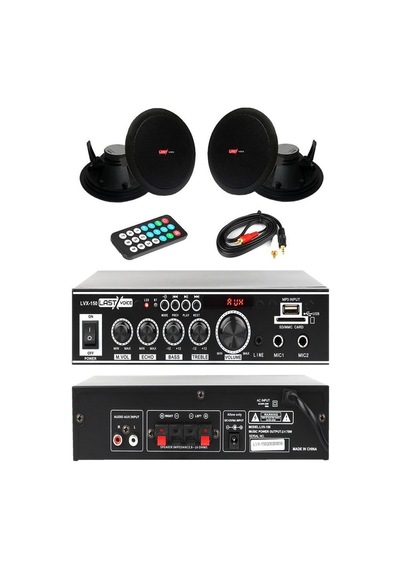 Lastvoice Black Small-1 Tavan Hoparlör Ve Anfi Ses Sistemi Paketi