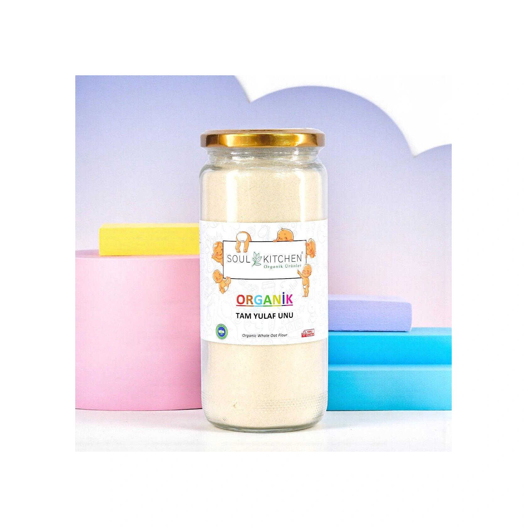 Organik Tam Yulaf Unu Cam 250gr