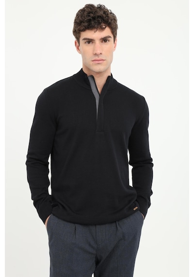 Dufy Erkek Regular Fit Siyah Triko-16929
