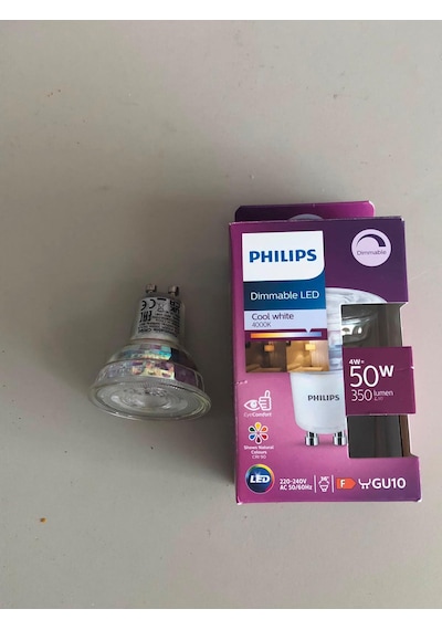3 Adet Philips 4w 50w 350 Lumen 4000k Günışığı Dimli Gu10 Led Spot 15.000 Saat -