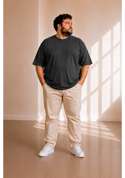 Sngl Tekstil Erkek Büyük Beden Oversize Kısa Kollu T-shirt 3xl 4xl 5xl 6xl 7xl 8xl 9xl 10xl Gri Füme