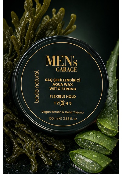 Bade Natural Men's Garage Saç Şekillendirici Aqua Wax 100 Ml