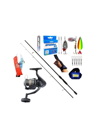 Okuma Revenger Rv-40 240cm 20-40gr Remixon Double Black Turna Spin Olta Takımı Seti
