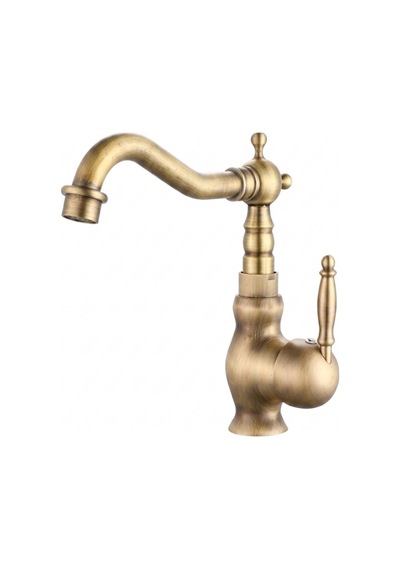 Rustik Antik Kuğu Lavabo Bataryası Antik Rustik Matgold Sarı