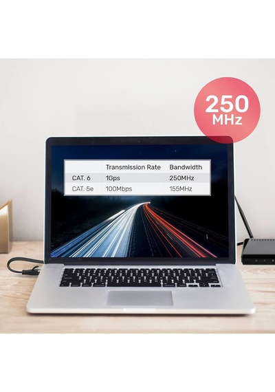 Patchcord Düz Kablo Kat.6 Utp 5m / Rj45 Tip B / 250 Mhz / 1000 Mbit/s/fluke Networks Sertifikası/pvc Ve Bakır/korumalı Utp/siyah