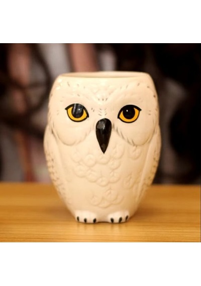 300ml Yaratıcı 3d Baykuş Seramik Karikatür Hayvan Kupa & Meşrubat Bardağı Beyaz