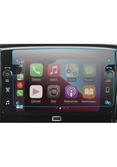 Fiat Doblo 7 Inç Navigasyon Ekran Uyumlu Nano Koruyucu (523359823)