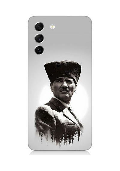 Samsung Galaxy S21 Fe Uyumlu Silikon Kılıf Mustafa Kemal Atatürk
