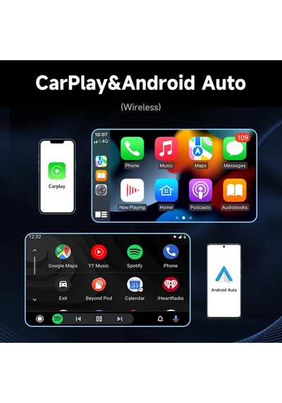 10.26inç Dokunmatik Ekran Wifi Bluetooth 4k Carplay Ön-arka Kamerası 1600x600 Çözünürlük Uyumlu