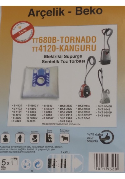 Arçelik Uyumlu 680 Orbital Sentetik 4 Paket 20 Adet