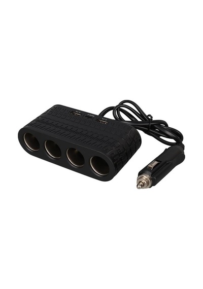 12-24v Çift Usb - Type-c 120w 80cm Kablolu 4'lü Araç Çakmak Çoklayıcı Şarj Cihazı Car Charger