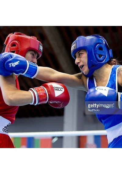 Green Hill Panther Carbon Deri Boks Ve Kick-boks Eldiveni Mavi