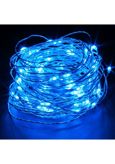 MİKRO PERİ LEDLİ PİLLİ MAVİ LED IŞIK MAVİ PİLLİ IŞIK 10 METRE MAVİ PİLLİ IŞIK MAVİ YILBAŞI AĞACI IŞIĞI MAVİ NOEL AĞACI IŞIĞI Mavi