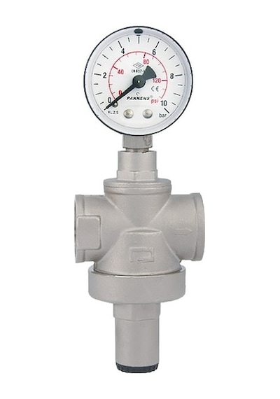 Pakkens 1'' Basınç Düşürücü, Basınç Regülatörü Manometreli 25 Bar