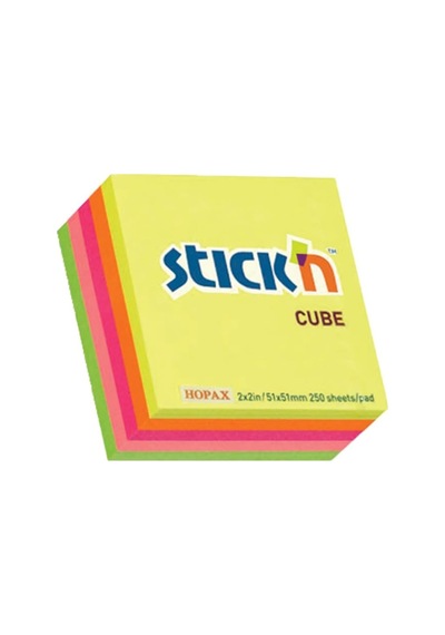 187613 Stıckn 50x50 Neon 5 Renk Küp 250 Yaprak Yaprak