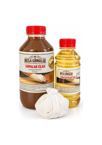 Doğal Ahşap Cila Seti Gomalak 500 + Cila Yağı 250ml + 1 Adet Sürme Topu