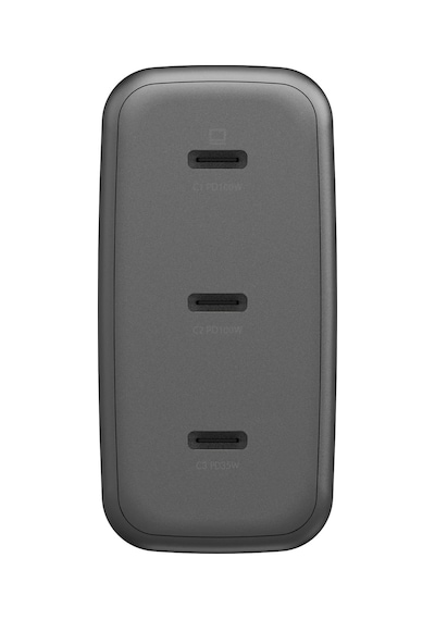 Ampcharge Gan100 2 Adet 100w Type-c Ve 1 Adet 35w Type-c Çıkışlı Hızlı Şarj Aleti - Koyu Gri