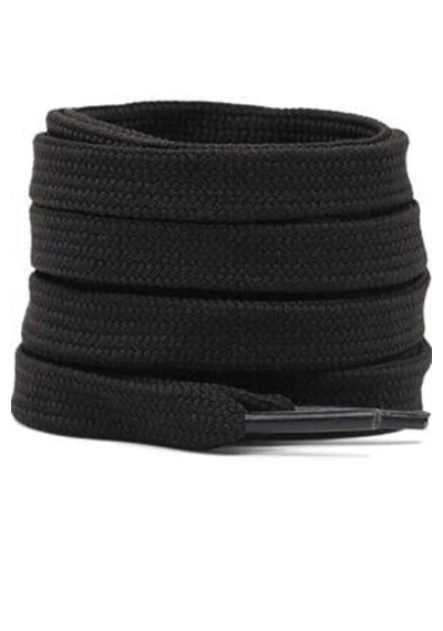 Mece Spor Spor Ayakkabı Bağcığı 120 Cm - 1 Çift Krampon Halı Saha Sneakers Uyumlu Siyah