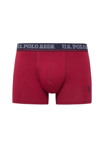 U.S. Polo Assn. U.s Polo Assn. 80516 Erkek Pamuklu 3'lü Boxer-bordo&lacivert&baskılı Bordo