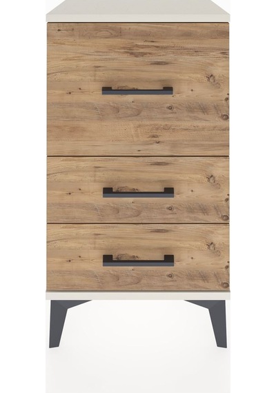 Arges Komodin Tek Raflı 2 Çekmeceli 44x30x80 Aytaşı-çam Aytaşı