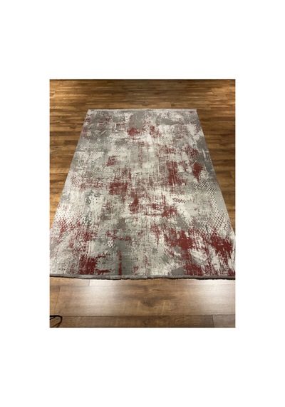 Begonvil Bv03b Bordo-gri-krem Halı Çok Renkli