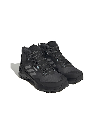 Adidas Terrex Ax4 Mid Goretex Womens Boat Su Geçirmez Nefes Alan Bilekli Trekking Kadın Bot Gri Gri