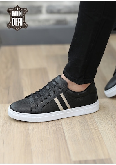 Hakiki Deri Günlük Rahat Erkek Sneaker Ayakkabı Grov8893 001