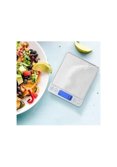 Jouis Dijital Mutfak Hassas Tartı, 3 Kg Kapasite, 0.1 Gr Hassasiyet, Lcd Ekran, Mutfak Ve Kuyumcu Terazisi Açık Bej