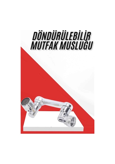 Her - 994 - Yere Dönebilen Tasarruflu Mutfak Musluk Başlığı Ucu Musluk Ucu - Kmrsfres - Oynar Başlıklı