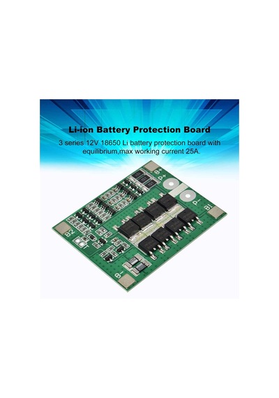 3s 12v 25a Li-ion Lipo Pil 18650 D Şarj Cihazı Koruma Denge Modülü - Yeşil