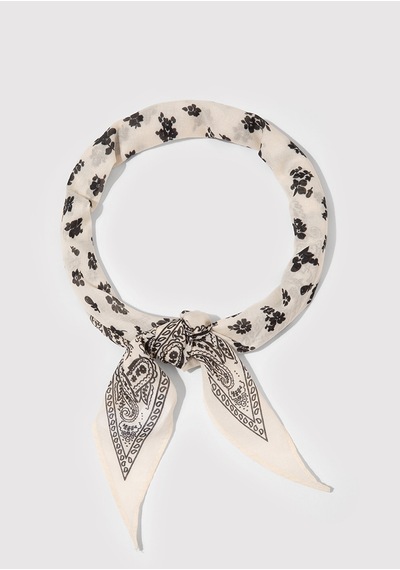 Mavi - Baskılı Bandana 1913902-34523 Beyaz - Siyah