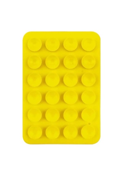 Lexroo Öpücüklü Çift Taraflı Silikon Telefon Tutucu 6,50cm X 10cm - Sarı