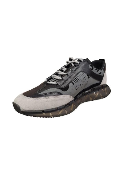 Pepita E072 İthal Taban Fashion Deri Erkek Spor Ayakkabı Gri - Siyah