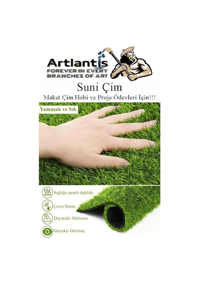 Yapay Çim A3 30x40 Cm 1 Adet A3 Boyutunda Maket Çim Dekorati Yapay Çim Halı Teraryum Suni Çim Belirtilmemiş