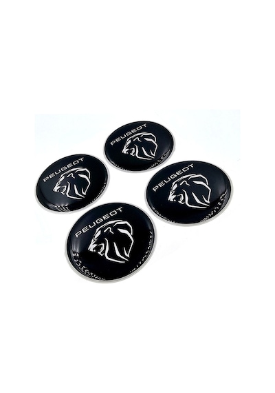 Peugeot Tasarım Damla Sticker Siyah Peugeot Jant Göbeği 5.5cm Uyumlu