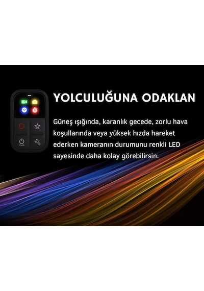 Gopro Hero İçin Kablosuz Akıllı Uzaktan Kumanda 12/11/10/9/8/max Led Renkli Ekran Pil 50 M Kontrol B