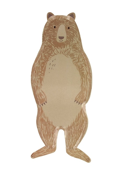Meri Meri - Brown Bear Plates - Ayı Tabak