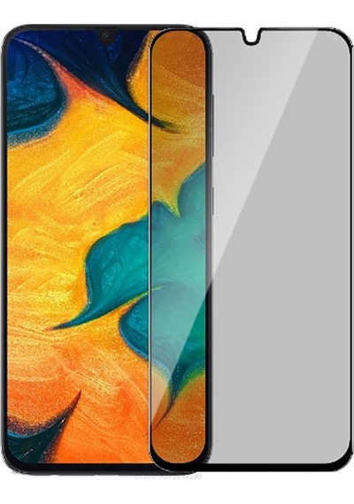Oppo A9 2020 Ekran Koruyucu Hayalet Cam 5D Privacy Siyah