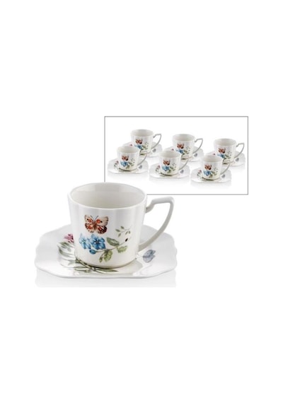 Joy Carmen Butterfly Serisi 6 Kişilik Çay Fincanı 220 Cc 1jyc-107