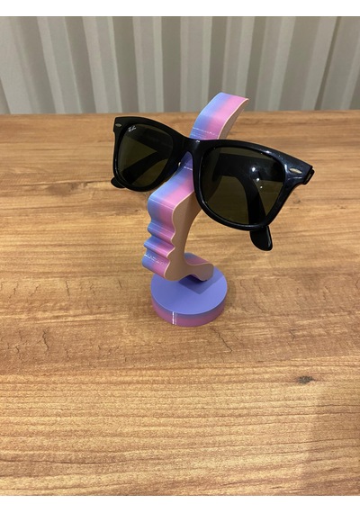 3d Baskı Dekoratif Yüz Tasarımlı Gözlük Standı Masaüstü Gözlük Tutucu Çok Renkli
