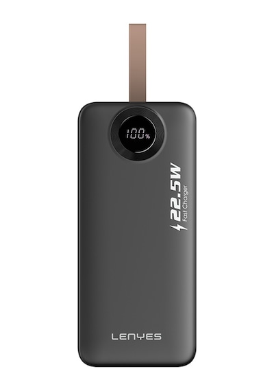 Lenyes PXD487D Dijital Göstergeli Type-C Ve Lightning Kablolu Askılı Powerbank