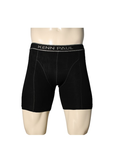 Kennpaul 3'lü Nefes Alan Bambu Boxer - Uzun Paça Cilt Dostu, Esnek Siyah - Lacivert - Füme