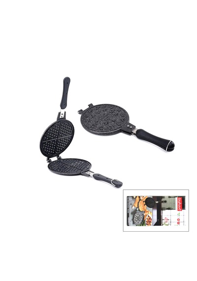 20cm Granit Döküm Waffle Tava Bakalit Sap 5639 Açık Bakır