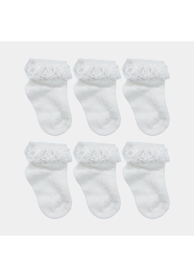Defne Baby 6'lı Bebek Çorabı 6k011-25 Ekru